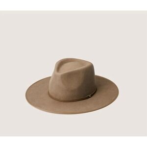 Will & Bear Calloway Tan Brown Widebrim Fedora NEW Size LARGE